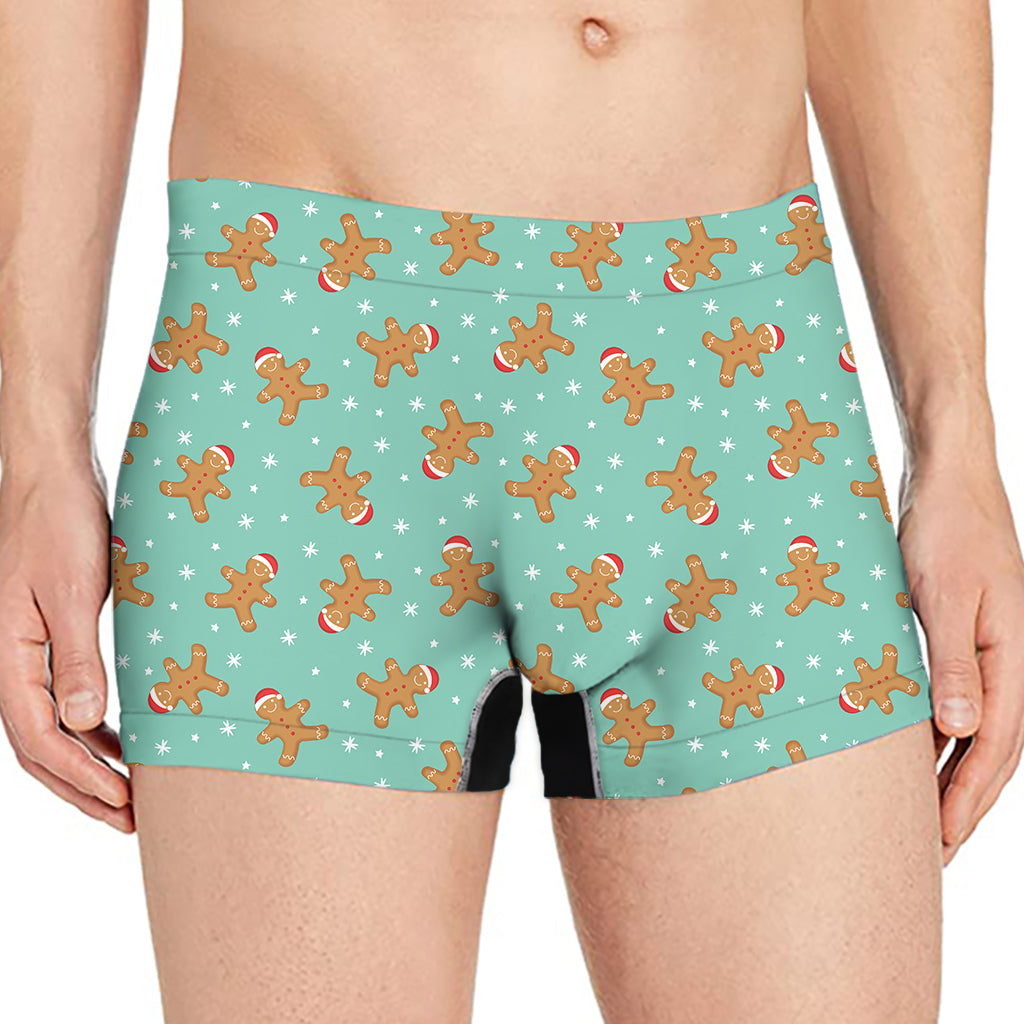 Little Gingerbread Man Pattern Print Men's Boxer Briefs