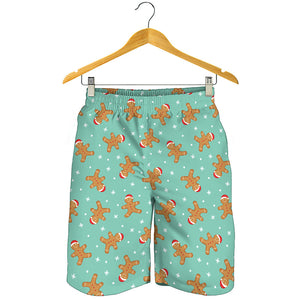 Little Gingerbread Man Pattern Print Men's Shorts