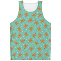 Little Gingerbread Man Pattern Print Men's Tank Top
