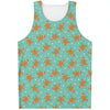 Little Gingerbread Man Pattern Print Men's Tank Top