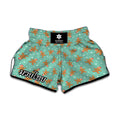 Little Gingerbread Man Pattern Print Muay Thai Boxing Shorts