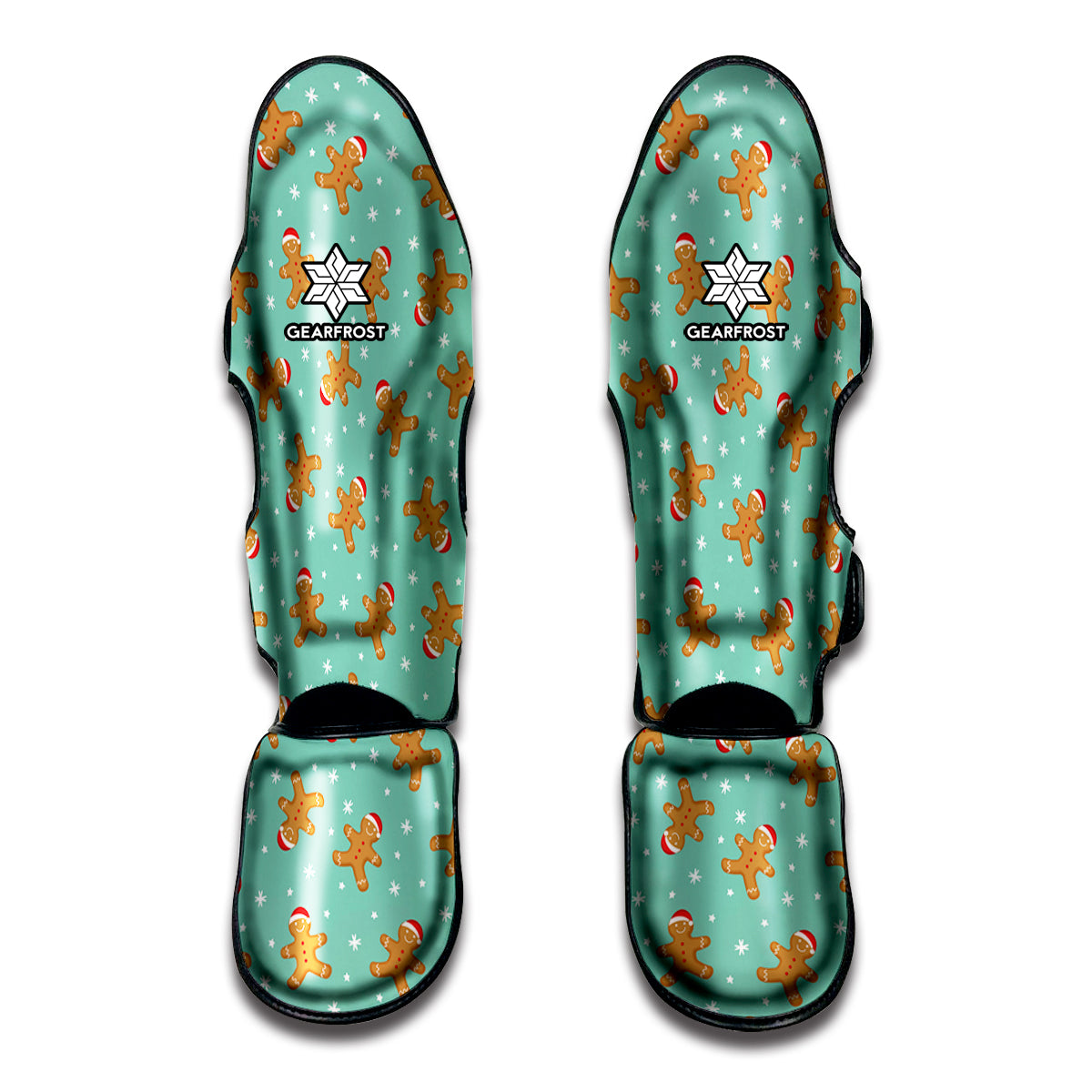 Little Gingerbread Man Pattern Print Muay Thai Shin Guard