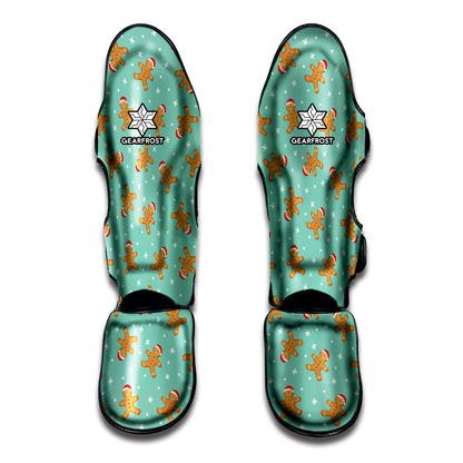 Little Gingerbread Man Pattern Print Muay Thai Shin Guard