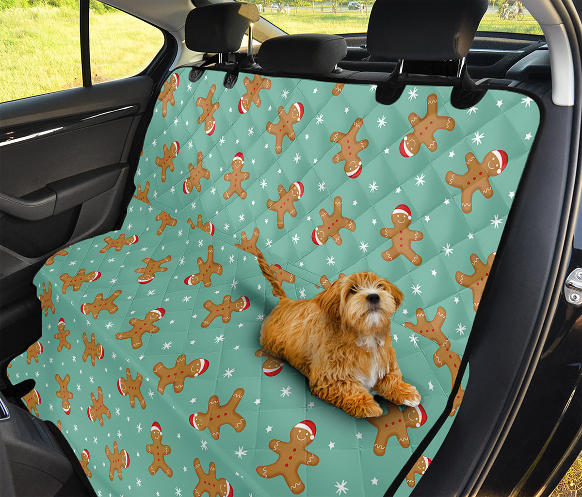 Little Gingerbread Man Pattern Print Pet Car Back Seat Cover