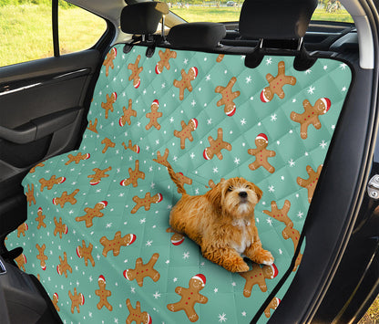Little Gingerbread Man Pattern Print Pet Car Back Seat Cover