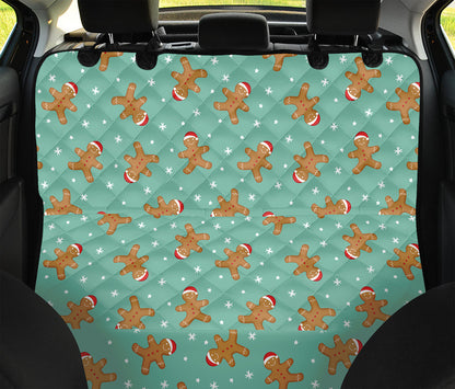 Little Gingerbread Man Pattern Print Pet Car Back Seat Cover
