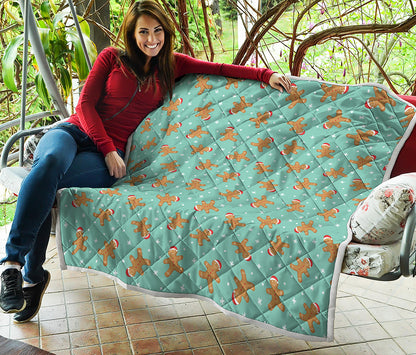 Little Gingerbread Man Pattern Print Quilt