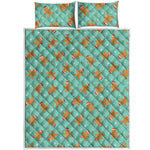 Little Gingerbread Man Pattern Print Quilt Bed Set