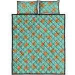 Little Gingerbread Man Pattern Print Quilt Bed Set