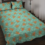 Little Gingerbread Man Pattern Print Quilt Bed Set