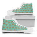 Little Gingerbread Man Pattern Print White High Top Sneakers