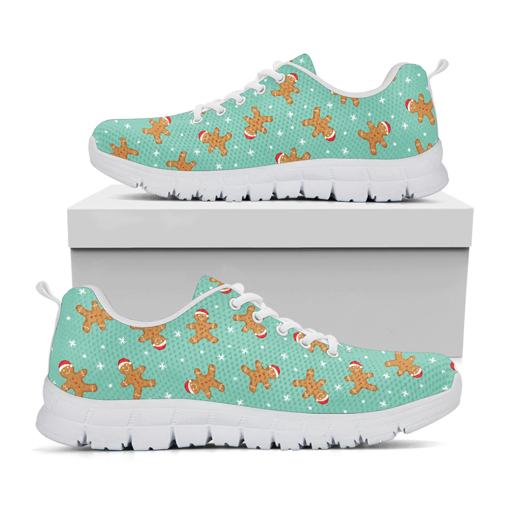 Little Gingerbread Man Pattern Print White Sneakers