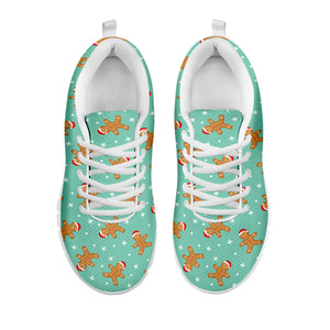 Little Gingerbread Man Pattern Print White Sneakers