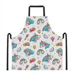 Little Girly Unicorn Pattern Print Apron