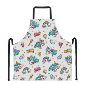 Little Girly Unicorn Pattern Print Apron