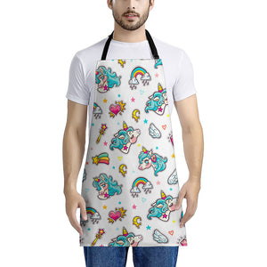 Little Girly Unicorn Pattern Print Apron