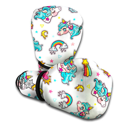 Little Girly Unicorn Pattern Print Boxing Gloves