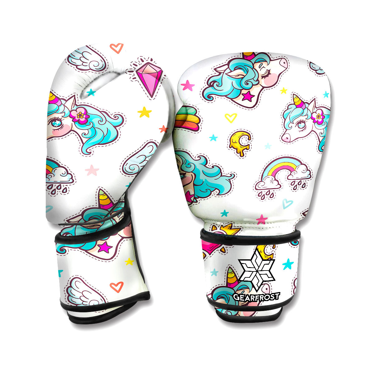 Little Girly Unicorn Pattern Print Boxing Gloves