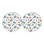 Little Girly Unicorn Pattern Print Car Coasters