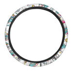 Little Girly Unicorn Pattern Print Car Steering Wheel Cover