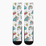 Little Girly Unicorn Pattern Print Crew Socks