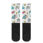 Little Girly Unicorn Pattern Print Crew Socks