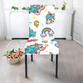 Little Girly Unicorn Pattern Print Dining Chair Slipcover