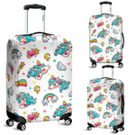 Little Girly Unicorn Pattern Print Luggage Cover GearFrost