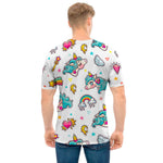 Little Girly Unicorn Pattern Print Men's T-Shirt