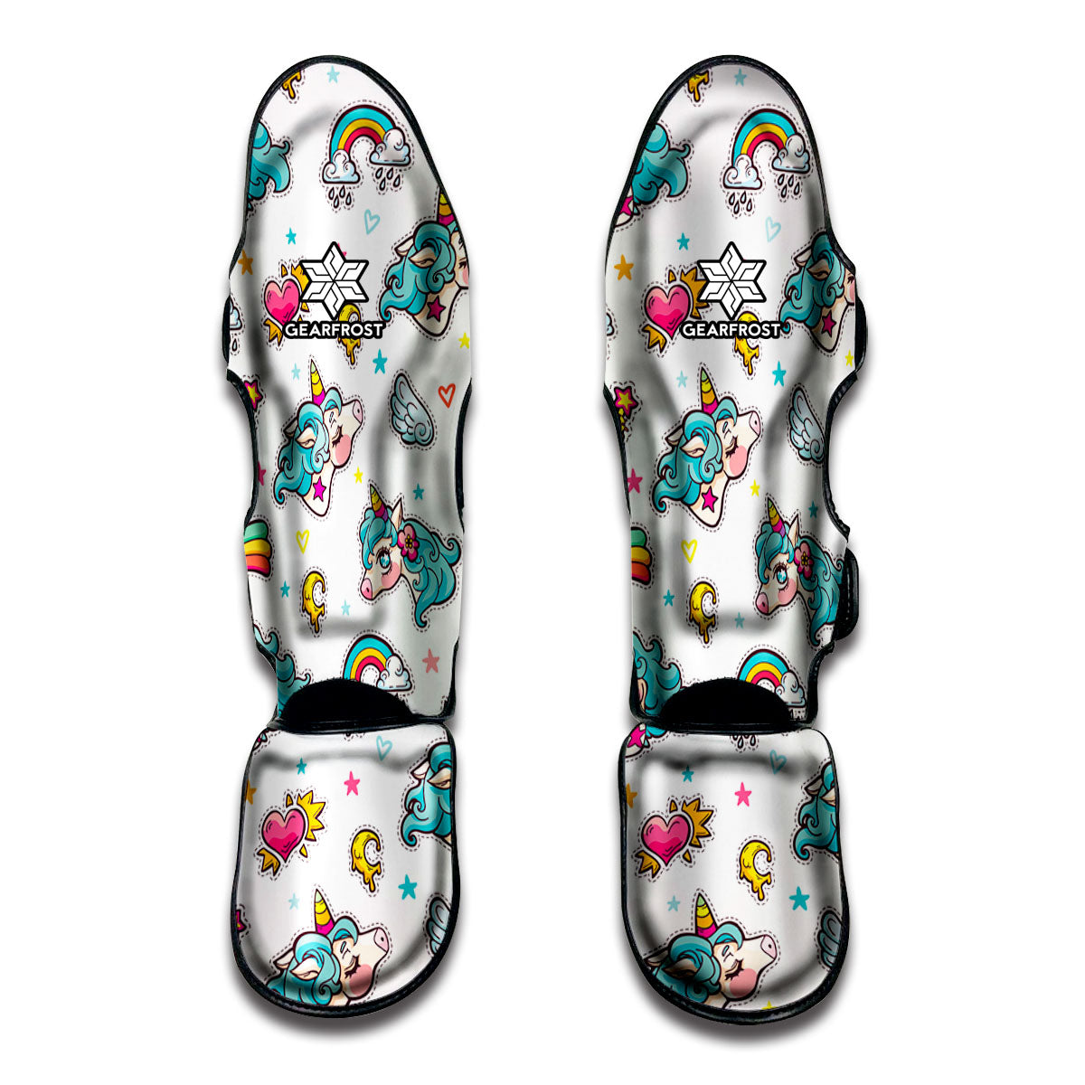 Little Girly Unicorn Pattern Print Muay Thai Shin Guard
