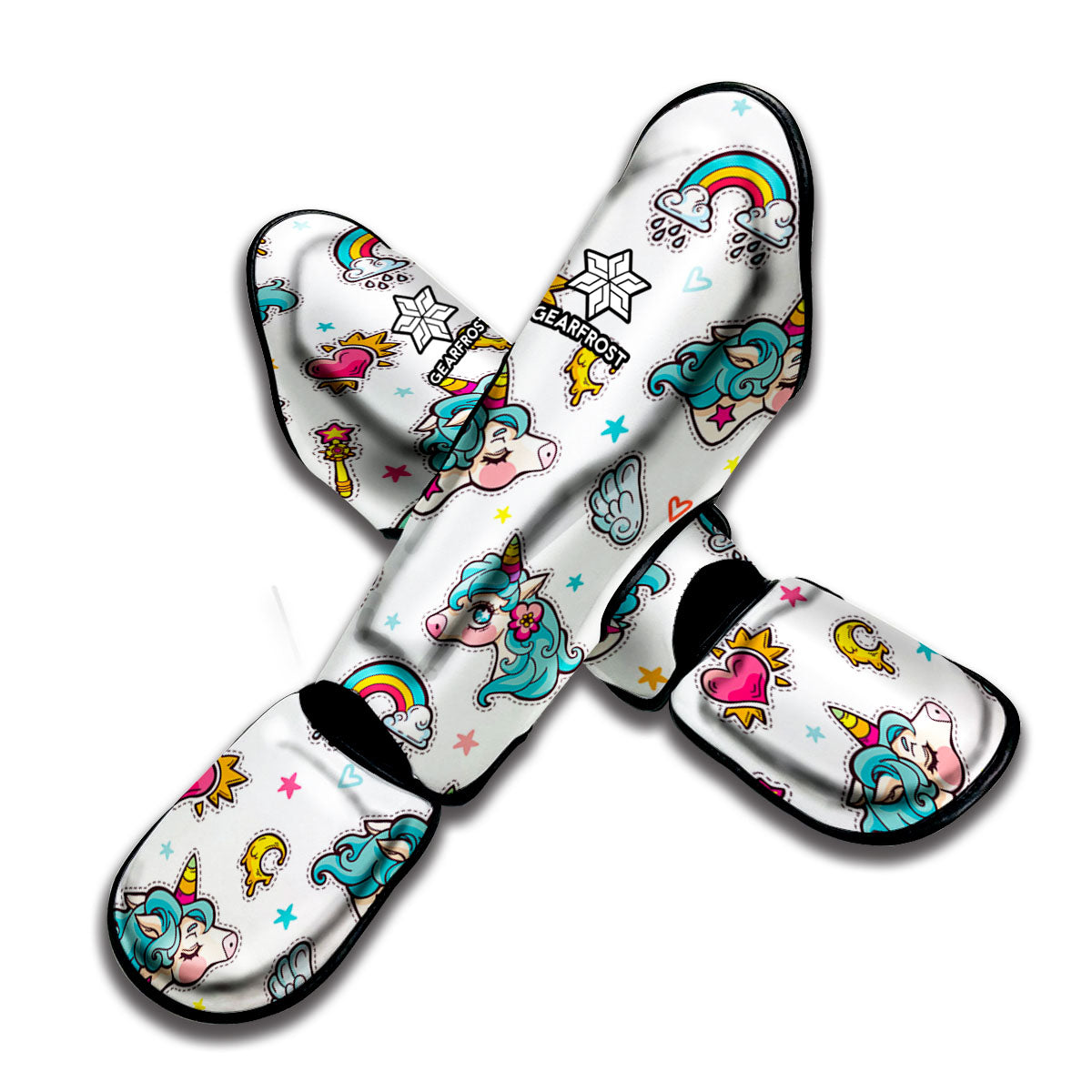 Little Girly Unicorn Pattern Print Muay Thai Shin Guard