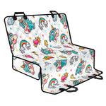 Little Girly Unicorn Pattern Print Pet Car Back Seat Cover