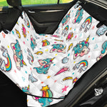 Little Girly Unicorn Pattern Print Pet Car Back Seat Cover
