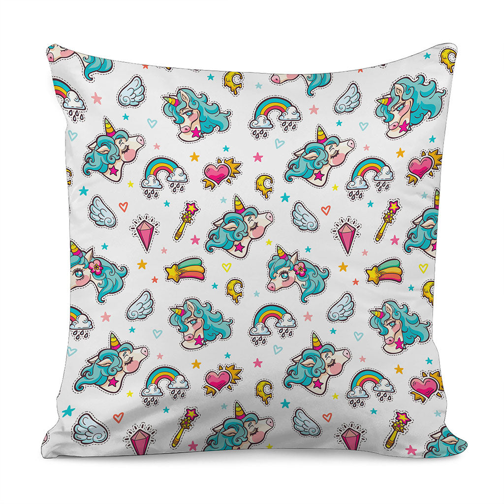 Little Girly Unicorn Pattern Print Pillow Cover