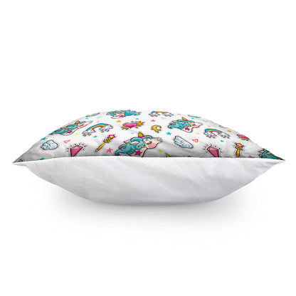 Little Girly Unicorn Pattern Print Pillow Cover