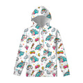 Little Girly Unicorn Pattern Print Pullover Hoodie