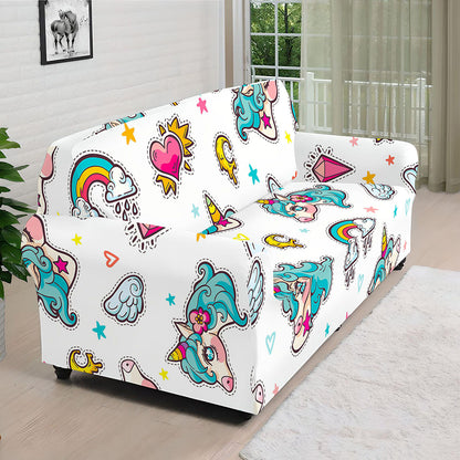 Little Girly Unicorn Pattern Print Sofa Cover