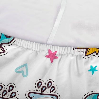 Little Girly Unicorn Pattern Print Sofa Cover