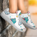 Little Girly Unicorn Pattern Print Sport Shoes GearFrost