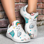 Little Girly Unicorn Pattern Print Sport Shoes GearFrost