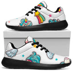 Little Girly Unicorn Pattern Print Sport Shoes GearFrost