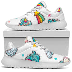 Little Girly Unicorn Pattern Print Sport Shoes GearFrost