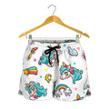 Little Girly Unicorn Pattern Print Women's Shorts
