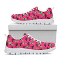 Little Green Alien UFO Print White Running Shoes