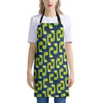 Little Green Dinosaur Pattern Print Apron
