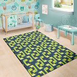 Little Green Dinosaur Pattern Print Area Rug