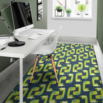 Little Green Dinosaur Pattern Print Area Rug