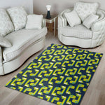 Little Green Dinosaur Pattern Print Area Rug