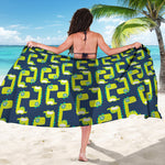 Little Green Dinosaur Pattern Print Beach Sarong Wrap