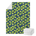 Little Green Dinosaur Pattern Print Blanket